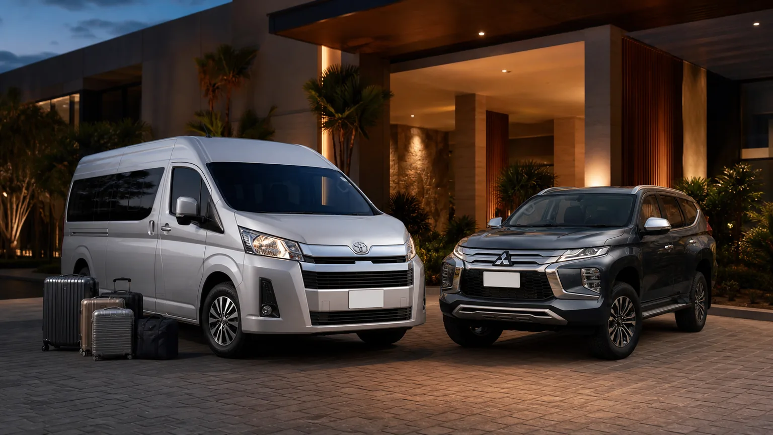 Toyota GL Grandia and Montero Sport prepared for event travel